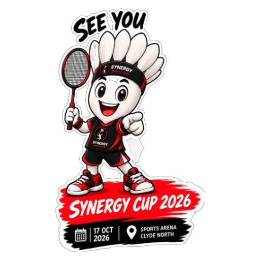 Synergy Cup 2026 See You badminton mascot